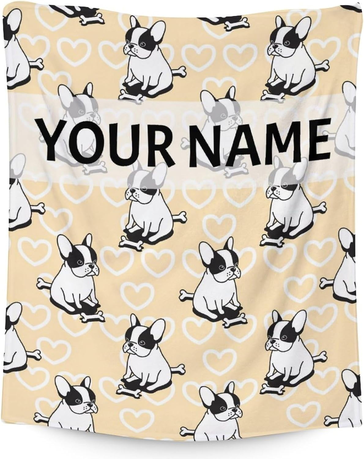 French Bulldog Blanket Gifts, 40x50 French Bulldog Throw Soft Flannel