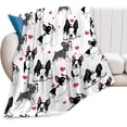 thumbnail image 1 of French Bulldog Blanket for Girls Boys Women Gifts for French Bulldog Lovers Cute French Bulldog Throw Blanket for Kids Adults Ultra Soft Cozy Fleece Blanket for Couch Sofa \u200bBed 50"x60", 1 of 6