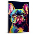 thumbnail image 1 of French Bulldog Canvas Framed Gifts For Dog Lover Watercolor Dog Canvas Birthday Gifts For Father Hanging Decorations Retro Home (Gifts For Dad), 1 of 6