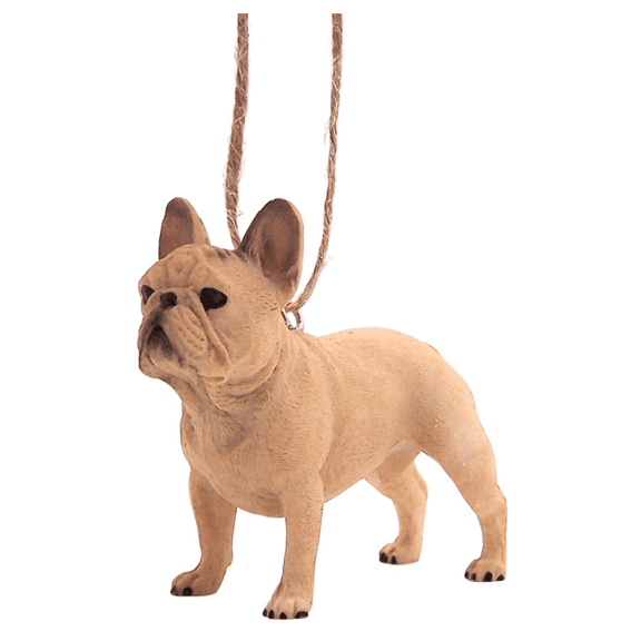 Wowser French Bulldog Christmas Ornament, Collectible Resin Hanging Decoration, Keepsake Gifts for Dog Lovers, 3 inches