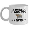 thumbnail image 1 of French Bulldog 11 oz Coffee Mug - I Kissed A Dog Lover Gift White Ceramic, 1 of 4