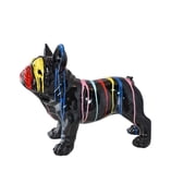 French Bulldog Colored with Paint Drops Resin Statue Size 24 x 11 x 18H