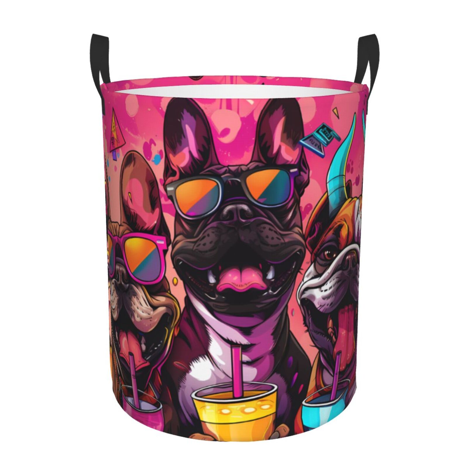 Bulldog Buddy Quilted Laundry Basket main image 0