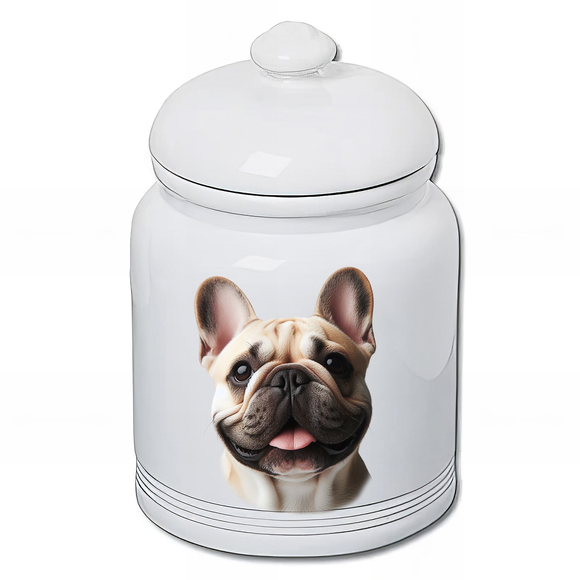 French Bulldog Cream Best of Breed Dog and Cat Ceramic Treat Jar