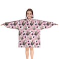 thumbnail image 1 of French Bulldog Cute Bone Paw Print Blanket Hoodies for Kids 6-13YR Oversize Wearable Blanket Hoodies for Boys Girls Teens, 1 of 7