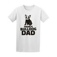 thumbnail image 1 of French Bulldog Dad Silhouette T-Shirt Men -Image by Shutterstock, Male 3X-Large, 1 of 2