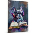 thumbnail image 1 of French Bulldog Decor Poster Unframe, French Bulldog Dog Canvas Wall Art, Dog Reading Book Canvas Print Painting Poster Wall Decor Dog Lovers Gifts, 1 of 6