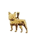 thumbnail image 1 of French Bulldog Dog 24k Gold Plated Pewter Pendant, 1 of 1