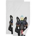 thumbnail image 1 of French Bulldog Dog Hand Towels 2 PCS, Easter Egg Kitchen Towel Ultra Soft and Highly Absorbent,Decorative Fingertip Face Towel for Bathroom Hotel, 28.3"x14.4", 1 of 5
