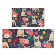 thumbnail image 1 of French Bulldog Dog and Pioneer Flower Kitchen Rugs Sets Of 2,Anti Fatigue Kitchen Mat Rugs Non Slip Washable,Decorative Kitchen Floor Mats for Kitchen,Sink,Laundry,17"x30"+17"x47", 1 of 7