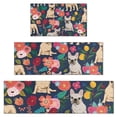 thumbnail image 1 of French Bulldog Dog and Pioneer Flower Kitchen Rugs Sets Of 3,Kitchen Runner Rugs Non Skid Washable,Decorative Kitchen Floor Mats for Kitchen,Sink,Laundry,17"x30"+ 17"x47" + 17"x59", 1 of 6