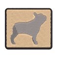 thumbnail image 1 of French Bulldog Dog Solid Applique Multi-Color Embroidered Hook & Loop Patch - 2.0 Inch Mini, 1 of 5