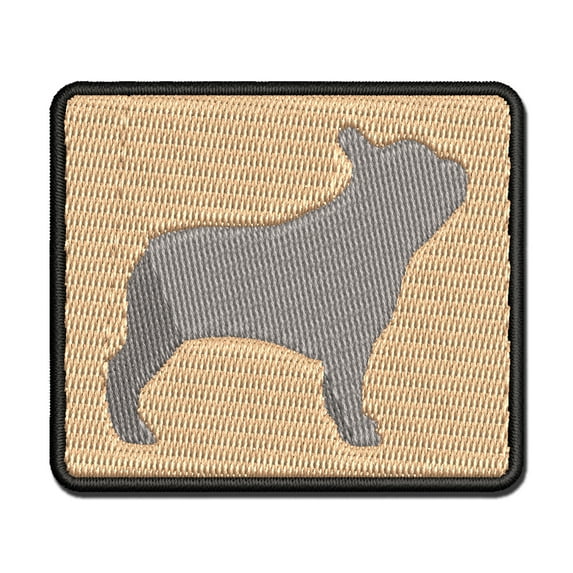 French Bulldog Dog Solid Applique Multi-Color Embroidered Hook & Loop Patch - 2.0 Inch Mini