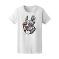 thumbnail image 1 of French Bulldog Dog With Glasses T-Shirt Women -Image by Shutterstock, Female Medium, 1 of 2