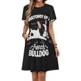 thumbnail image 1 of French Bulldog Dress Fashion Beach Short Sleeve Dresses Female Party Printed Sundress, 1 of 7