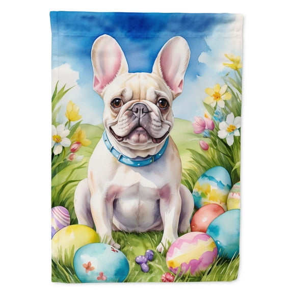 French Bulldog Easter Egg Hunt Garden Flag 11.25 in x 15.5 in