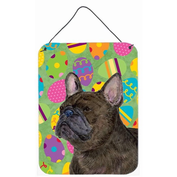 French Bulldog Easter Eggtravaganza Aluminium Metal Wall Or Door Hanging Prints - 12 x 16 in.