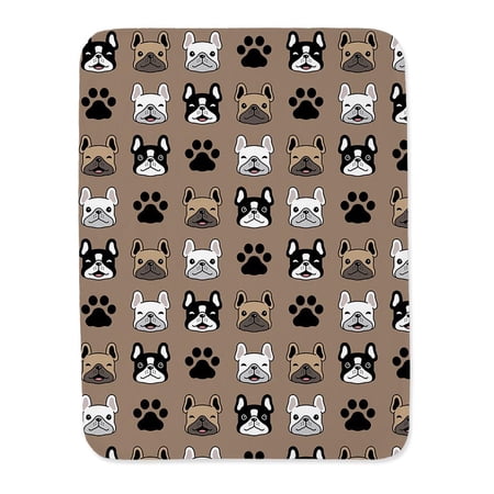 French Bulldog Face Paw Pattern Blanket -Image by Shutterstock,