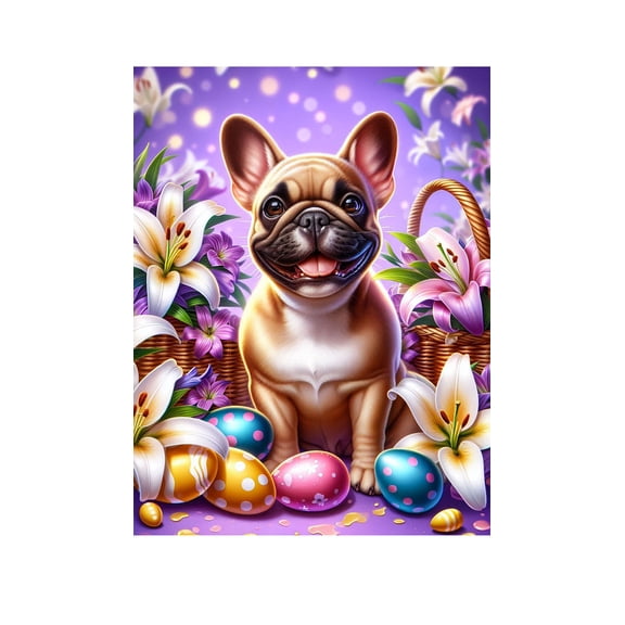 French Bulldog Fawn - Best of Breed DCR Easter Holiday Outdoor Garden Flag Mailbox Flag 12" x 17"