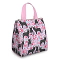 thumbnail image 1 of French Bulldog and Flower Insulated Lunch Bag for Women & Adults,Large Portable Soft Cooler Lunch Bag,Thermal Food Storage Tote with Pearl Cotton,8.66L,8.75x5.75x9.5 Inch, 1 of 6