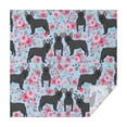 thumbnail image 1 of French Bulldog and Flower Square Tablecloth,Waterproof Square Table Cover,Wipeable Spillproof Washable Table Cover for Home Kitchen Party Decor 42"X42"(107x107cm), 1 of 6