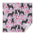 thumbnail image 1 of French Bulldog and Flower Square Tablecloth,Waterproof Square Table Cover,Wipeable Spillproof Washable Table Cover for Home Kitchen Party Decor 60"x60"(152x152cm), 1 of 6