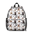 thumbnail image 1 of French Bulldog Footprint Backpack Backpack for School,Cute School Bag,Schoolbag with Adjustable Shoulder Straps & Padded Back,13.8"x11.4"x6", 1 of 6