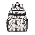 thumbnail image 1 of French Bulldog Footprint Backpack for School,Cute School Bag,Schoolbag with Adjustable Shoulder Straps & Padded Back,15.25"x11.5"x5.25", 1 of 6