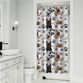 thumbnail image 1 of French Bulldog Footprint Shower Curtain 36"x72" ,Bathroom Decorative Shower Curtains Set with 12 Hooks,Modern Waterproof Washable Shower Curtain, 1 of 6