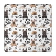 thumbnail image 1 of French Bulldog Footprint Square Fitted Tablecloth with Elastic Edge,Square Table Cover,Washable Elastic Table Cover for Home Kitchen Party Decor 34"x34", 1 of 6