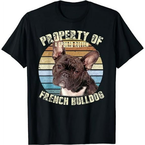 French Bulldog Frenchie Brindle Owner Lover Retro Vintage T-Shirt