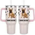 thumbnail image 1 of French Bulldog Gift for Dog Owner,40oz French Bulldog Tumbler with Handle Insulated Reusable Stainless Steel Travel Water Bottle (Color 2), 1 of 6