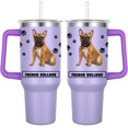 thumbnail image 1 of French Bulldog Gift for Dog Owner,40oz French Bulldog Tumbler with Handle Insulated Reusable Stainless Steel Travel Water Bottle (Color 4), 1 of 6