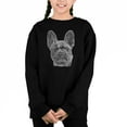 thumbnail image 1 of French Bulldog - Girl's Word Art Crewneck Sweatshirt, 1 of 3
