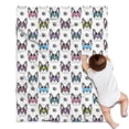 thumbnail image 1 of French Bulldog with Glasses White Blanket,Comfortable Soft Flannel Throw Blanket,All Season,Warm Lightweight Blankets for Sofa Bed Couch Living Room Chair,30"x40", 1 of 4