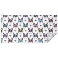 thumbnail image 1 of French Bulldog with Glasses White Rectangle Tablecloth 60"x120",Waterproof Polyester Rectangle Table Cloth, Wipeable Spillproof Polyester Tablecloth for Dining, Camping, Indoor and Outdoor, 1 of 6