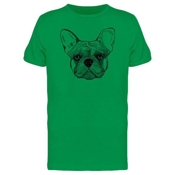 French Bulldog Head Ink Style T-Shirt Men -Image by Shutterstock, Male Medium