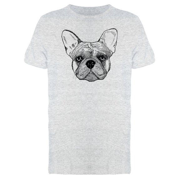 French Bulldog Head Ink Style Tee Men's -Image by Shutterstock