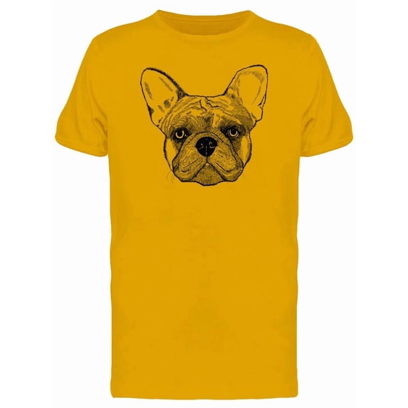 French Bulldog Head Ink Style Tee Men's -Image by Shutterstock