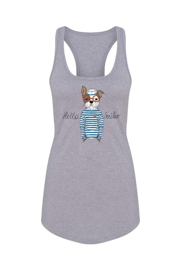 French Bulldog Hello Sailor Tank Women -Image by Shutterstock, Female x-Large