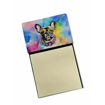 French Bulldog Hippie Dawg Sticky Note Holder 3.25 in x 5.25 in