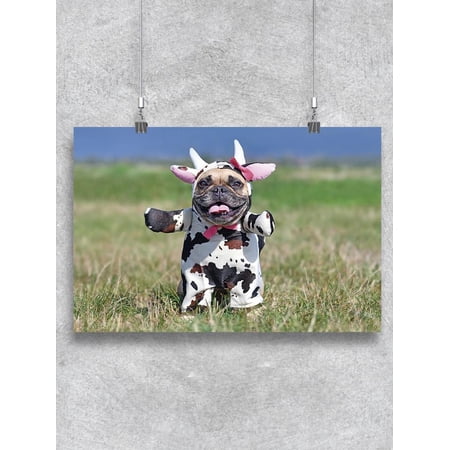 French Bulldog In Cow Costume Poster -Image by Shutterstock