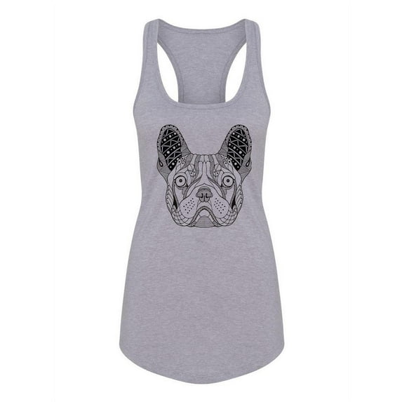 French Bulldog In Patterns Racerback Tank Women -Image by Shutterstock, Female x-Small
