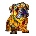 thumbnail image 1 of French Bulldog Lamp Stained Glass Lamp, Dogs Tabletop Lights Dog Night Lights, Resin Desktop Lamp for Home Office Living Room 5.91", 1 of 6