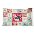 thumbnail image 1 of Carolines Treasures CK5200PW1216 French Bulldog Love Canvas Fabric Decorative Pillow, Red, 12H x16W, multicolor, 1 of 3