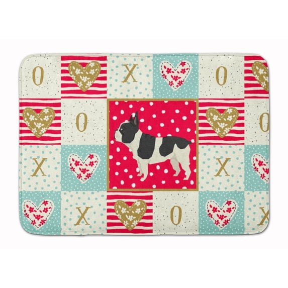 French Bulldog Love Machine Washable Memory Foam Mat