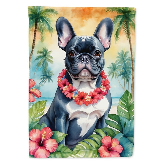 French Bulldog Luau House Flag