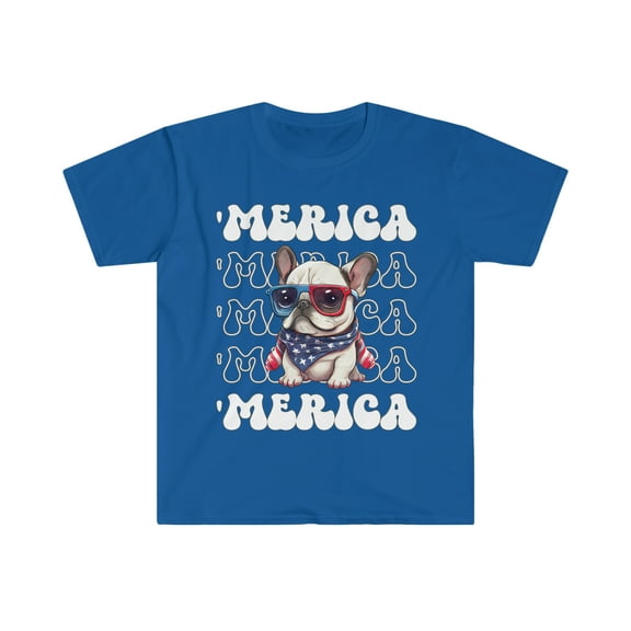 French Bulldog 'Merica Patriotic T-Shirt French Bulldog 4th of July
