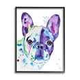thumbnail image 1 of French Bulldog Modern Face Portrait Animals & Insects Graphic Art Black Framed Art Print Wall Art, 1 of 7