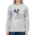 thumbnail image 1 of French Bulldog On A Unicycle Sweatshirt Women -Fab Funky Designs, Female 5X-Large, 1 of 4